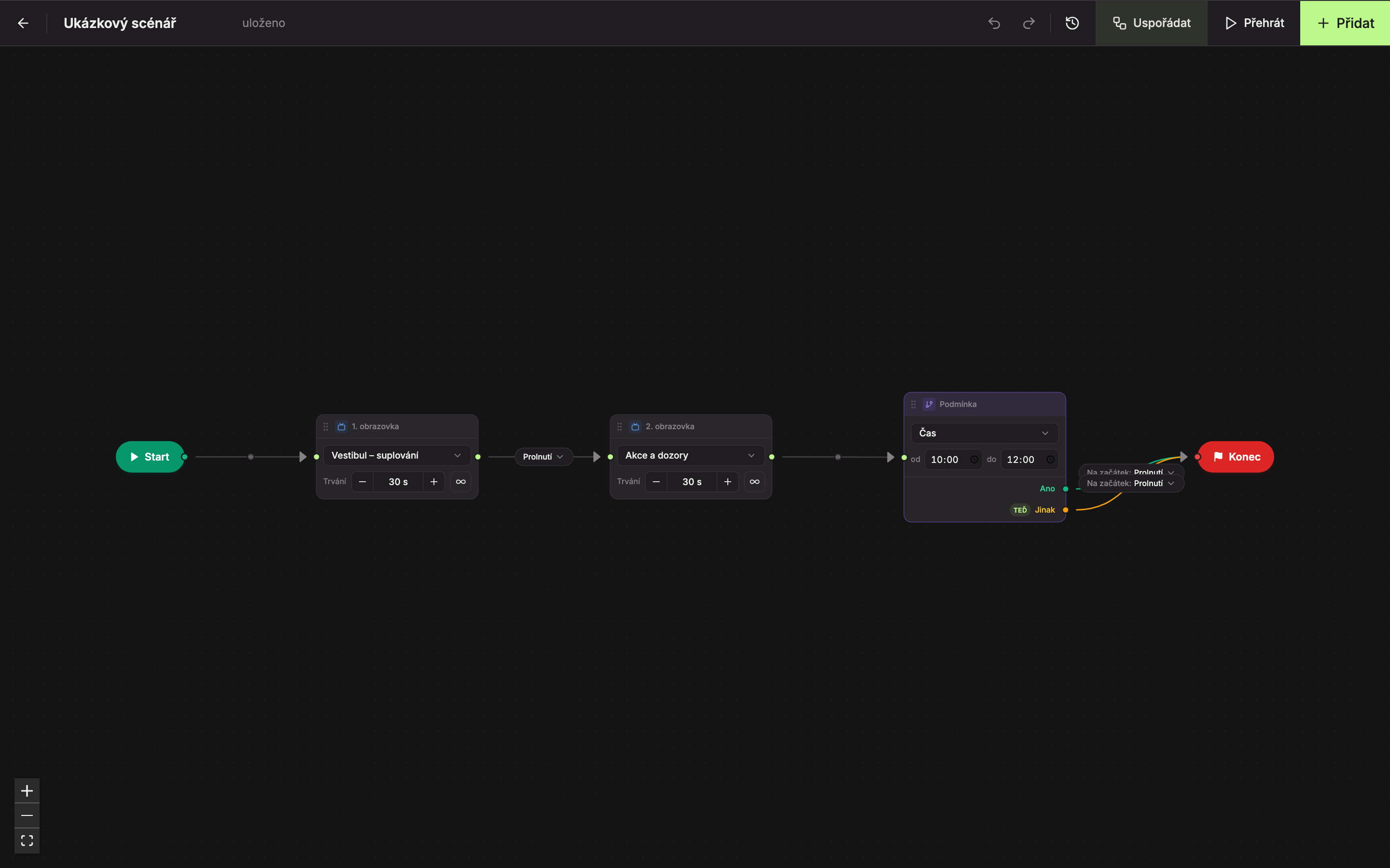 Inserted condition: both Yes and Otherwise outputs currently lead to End