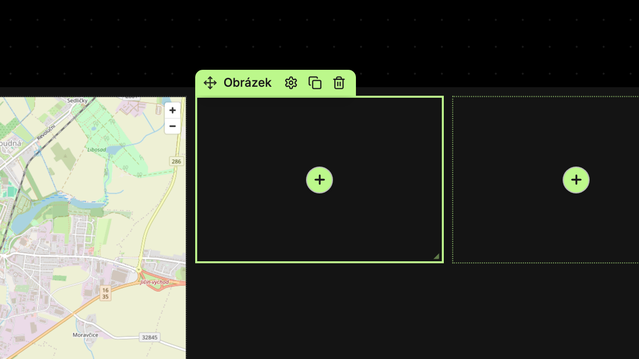 Widget Obrázek na plátně
