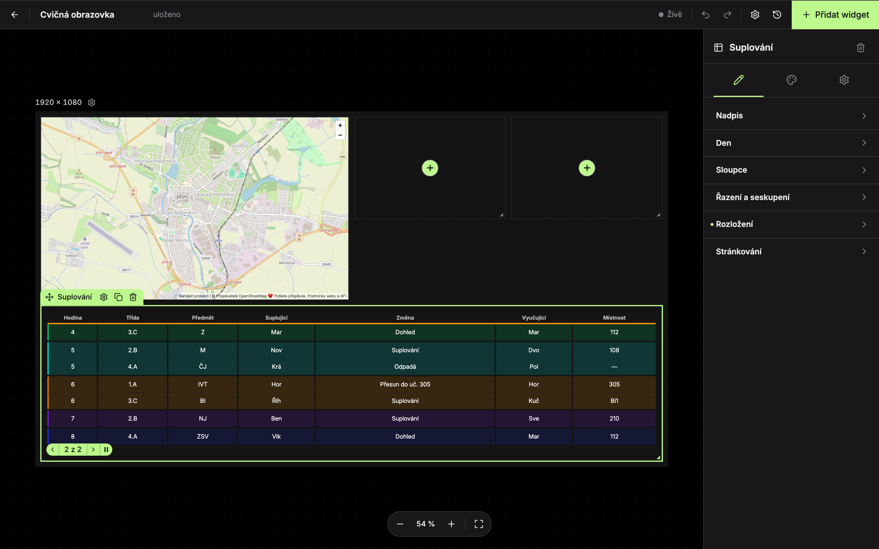 Widget Settings Panel Substitution: 1 Content tab, 2 Design tab, 3 Other tab, 4 delete widget